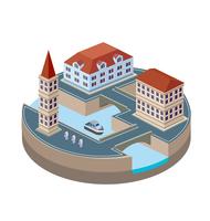 Isometric city vector