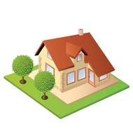 Isometric house vector