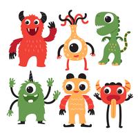 monster character collection design vector