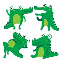 crocodile character vector design