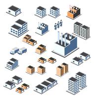 edificios industriales vector