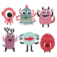 monster character collection design vector