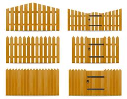 Ilustración de vector de valla de madera