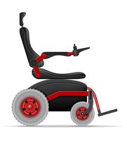 Silla de ruedas eléctrica para personas con discapacidad stock vector ilustración