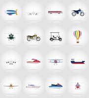 transporte plano iconos vector illustration