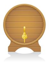 wooden barrel vector illustration