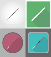 spear wild west flat icons vector illustration