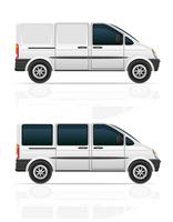 van for the carriage of cargo and passengers vector illustration