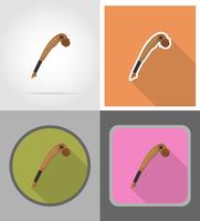 mace wild west flat icons vector illustration