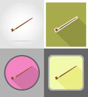 smoking pipe wild west flat icons vector illustration