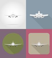 airplane flat icons vector illustration