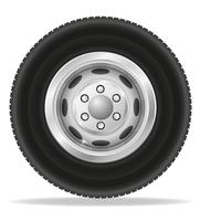 wheel for truck tracktor and van vector illustration