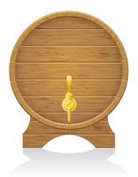 wooden barrel vector illustration