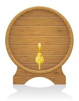 Ilustración de vector de barril de madera