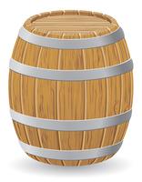 wooden barrel vector illustration
