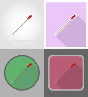 Flechas para los iconos planos de Bowwild West ilustración vectorial vector