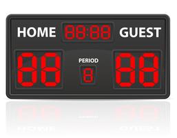 football soccer sports digital scoreboard vector illustration