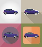 car transport flat icons vector illustration