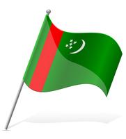 Bandera de Turkmenistán ilustración vectorial vector