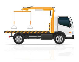 tow truck for transportation faults and emergency cars vector illustration