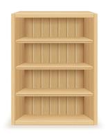 bookshelf furniture made of wood vector illustration