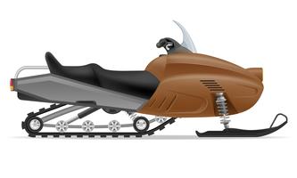 moto de nieve para la nieve ilustración vectorial de paseo vector