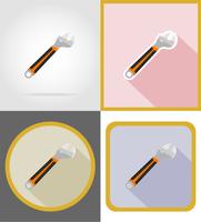 wrench repair and building tools flat icons vector illustration