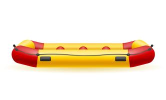 inflatable rafting boat vector illustration