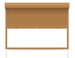 brown rolling shutters vector illustration