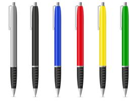 colour fountain pens vector illustration