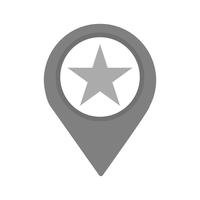 Starred Location Icon Design vector