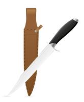 Ilustración de vector de cuchillo de caza