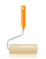 paint roller brush vector illustration