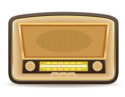 Ilustración de vector stock viejo icono retro vintage de radio