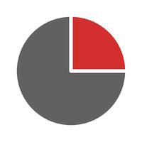 Pie Chart Icon Design vector