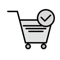 Verified Cart Items Icon Design vector