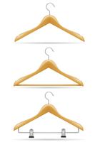 wooden clothes hanger vector illustration