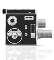 old retro vintage movie video camera vector illustration