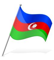 Bandera de Azerbaiyán ilustración vectorial vector