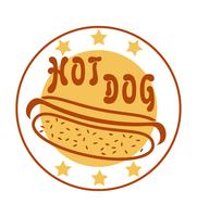 logo hot dog for fast food vector illustration