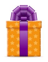 gift box with a bow vector illustration