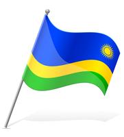 Bandera de la ilustración de vector de Ruanda