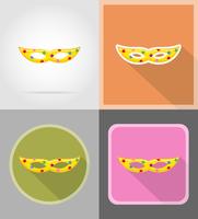 mask for celebration flat icons vector illustration