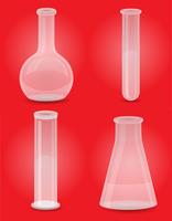 glass test tube set icons vector illustration