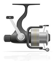 spinning reel for fishing vector illustration