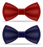 red and blue bow tie for men a suit vector illustration