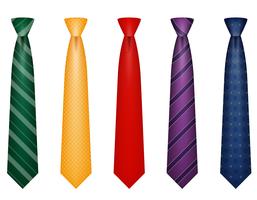 establecer iconos colores corbata para hombres una ilustración de vector de traje