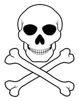 pirate skull and crossbones vector illustration