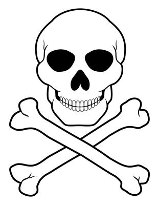 pirate skull and crossbones vector illustration