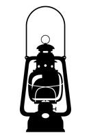 Lámpara de queroseno antiguo retro vintage icono stock vector ilustración